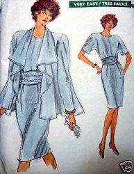 7693 EZ VOGUE JACKET, TUCK PLEAT DRESS, SASH PATTERN 6-22